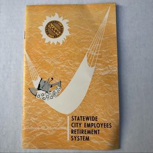 3/$12! SCERS Statewide City Employees Retirement System Tacoma WA Booklet 1968